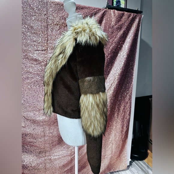 Rachel Roy Women's Brown Color blocked Faux-Fur Elton Jacket - Size XS - Picture 3 of 8